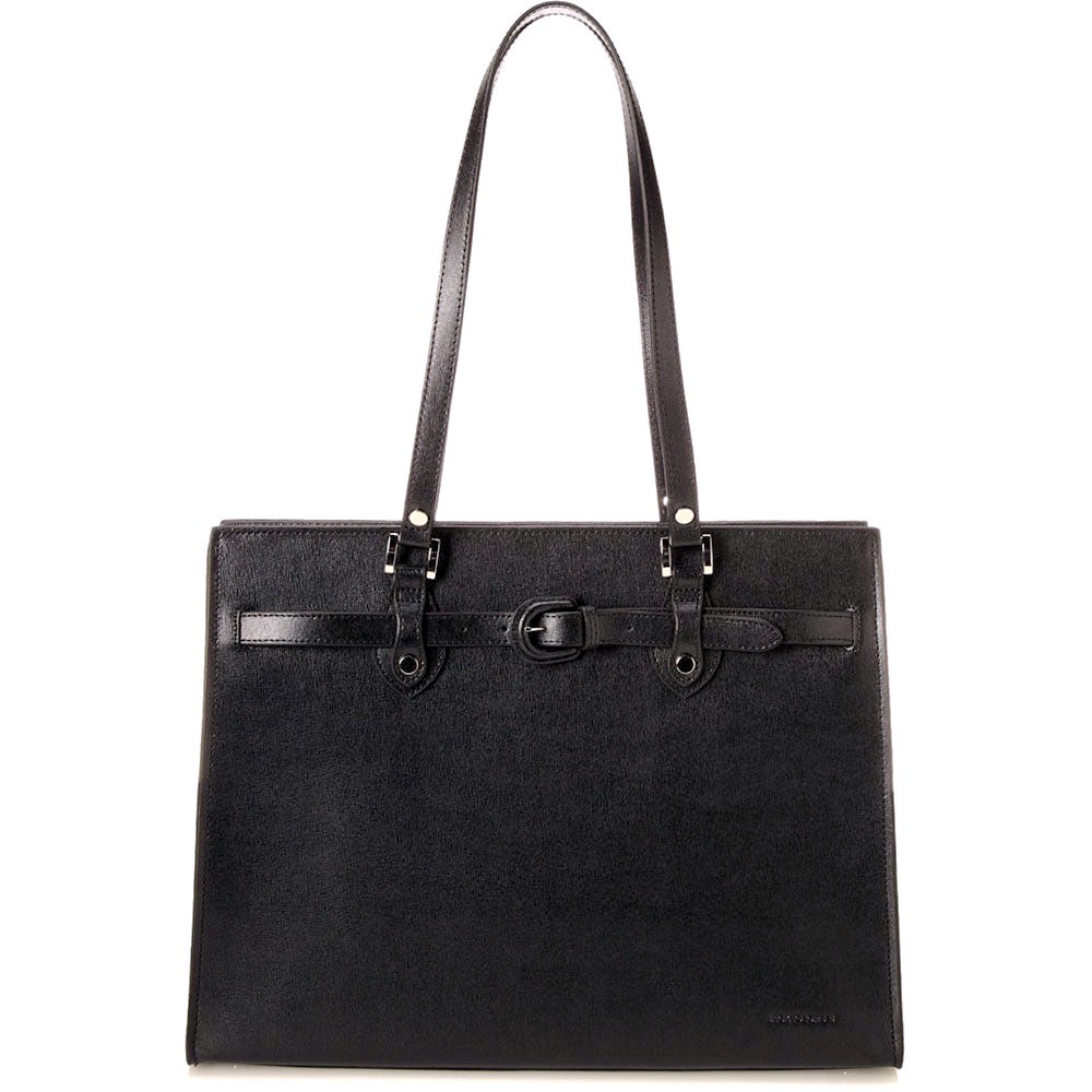JACK GEORGES Black Alexis Business Tote
